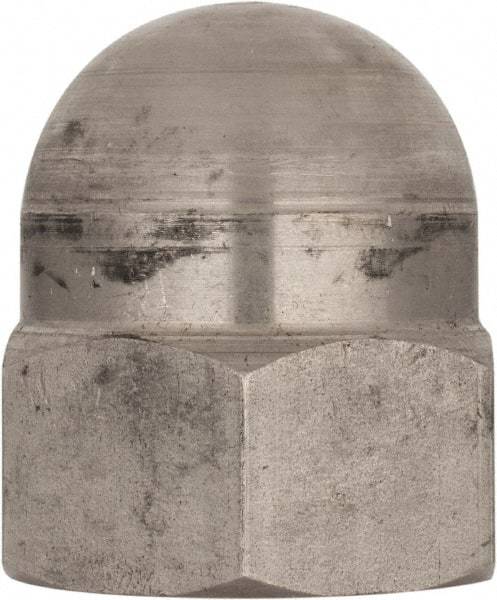 Value Collection - M27x3 Metric Coarse, 41mm Width Across Flats, Uncoated, Stainless Steel Acorn Nut - 50mm Overall Height, Austenitic A4, DIN 1587 - A1 Tooling