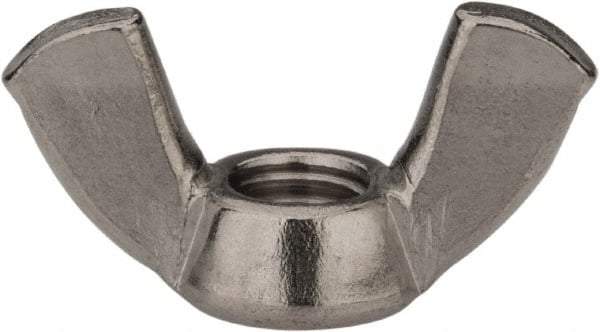 Value Collection - M8x1.25 Metric Coarse, Stainless Steel Standard Wing Nut - Grade 316, Austenitic Grade A4, 30.3mm Wing Span, 14.8mm Wing Span - A1 Tooling