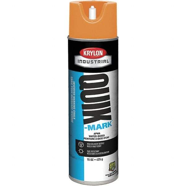 Krylon - 20 fl oz Orange Marking Paint - 664' Coverage at 1" Wide, Water-Based Formula - A1 Tooling