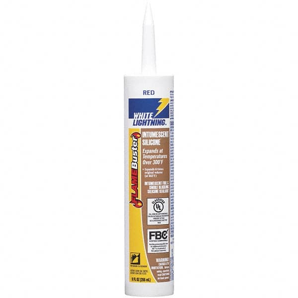 White Lightning - 10 oz Cartridge Red RTV Silicone Caulk - -14 to 230°F Operating Temp - A1 Tooling