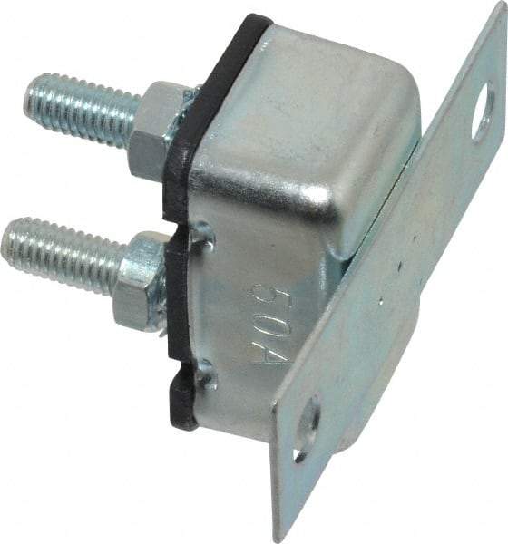 Value Collection - 50 Amp Automotive Heavy Duty Stud Terminal Circuit Breaker - Crosswise Bracket Mount, 1.259" Long x 0.838" Wide 0.652" High - A1 Tooling