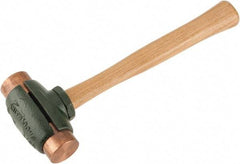 Garland - 3-1/2 Lb Head 1-1/2" Face Copper Split Head Hammer - Wood Handle - A1 Tooling