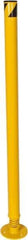 Vestil - 2-1/2" Diam x 42" High, Yellow Steel Spring Bollard - 6" Wide x 6" Long Mounting Plate, 19 Lb - A1 Tooling