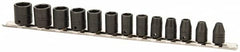 Proto - 13 Piece 1/4" Drive Impact Socket Set - 6 Points, 4mm to 10mm Range, Metric Measurement Standard - A1 Tooling