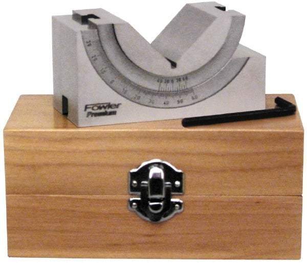 Fowler - 1-3/4" Max Capacity, 90° Angle, Steel V-Block - 3-3/4" Long x 1-3/4" Wide x 2" High, Sold as Individual - A1 Tooling