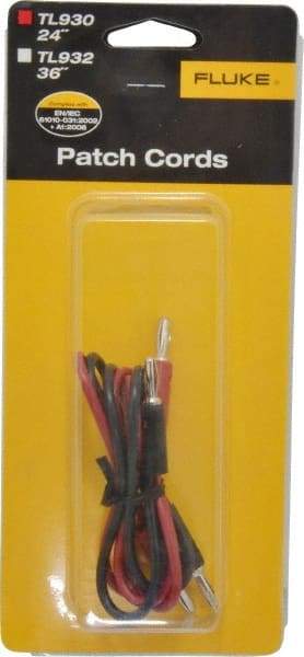 Fluke - Black/Red Electrical Test Equipment Patch Cord Set - Use with Test Equipment - A1 Tooling