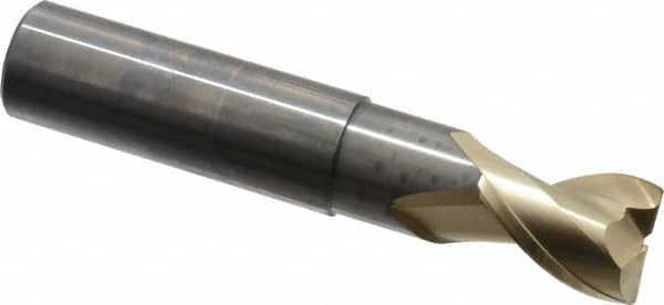 Corner Radius End Mill: 3/4″ Dia, 1″ LOC, 0.03″ Radius, 2 Flutes, Solid Carbide 4″ OAL, 3/4″ Shank Dia, 45 ° Helix, ZrN Coated, Corner Radius End, Centercutting