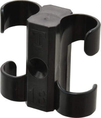 Midwest Control - 3/4 to 7/8 Hose OD, Multitube Holder - Black, 2 Slots, 1.88" OAL, 0.22" Mounting Hole, For Use With Tubes, Wires, Hose & Pipe - A1 Tooling