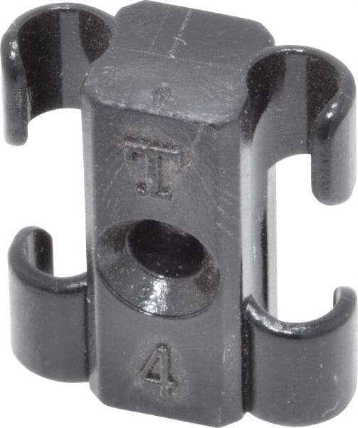 Midwest Control - 5/32 to 1/4 Hose OD, Multitube Holder - Black, 2 Slots, 0.7" OAL, 0.12" Mounting Hole, For Use With Tubes, Wires, Hose & Pipe - A1 Tooling