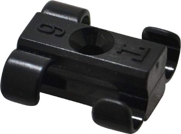 Midwest Control - 1/4 to 5/16 Hose OD, Multitube Holder - Black, 2 Slots, 0.8" OAL, 0.12" Mounting Hole, For Use With Tubes, Wires, Hose & Pipe - A1 Tooling