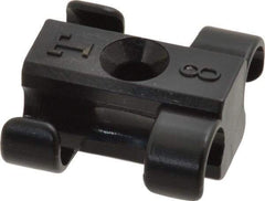 Midwest Control - 5/16 to 3/8 Hose OD, Multitube Holder - Black, 2 Slots, 0.96" OAL, 0.16" Mounting Hole, For Use With Tubes, Wires, Hose & Pipe - A1 Tooling