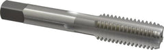 OSG - 5/8-11 UNC 2B 4 Flute Bright Finish High Speed Steel Straight Flute Standard Hand Tap - Bottoming, Right Hand Thread, 3-13/16" OAL, 1-13/16" Thread Length, H5 Limit, Oversize - Exact Industrial Supply