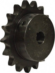 U.S. Tsubaki - 15 Teeth, 1" Chain Pitch, Chain Size 80, Finished Bore Sprocket - 1-1/8" Bore Diam, 4.81" Pitch Diam, 5.3" Outside Diam - A1 Tooling