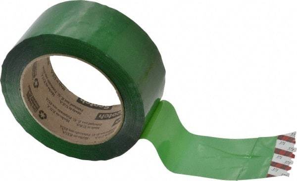 3M - 2" x 110 Yd Green Rubber Adhesive Sealing Tape - Polypropylene Film Backing, 1.9 mil Thick, 44 Lb Tensile Strength, Series 371 - A1 Tooling