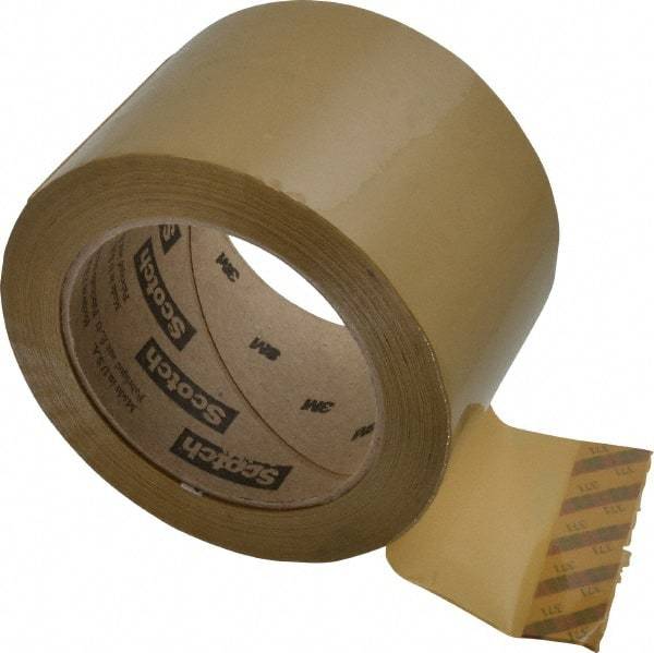 3M - 3" x 110 Yd Natural (Color) Rubber Adhesive Sealing Tape - Polypropylene Film Backing, 1.9 mil Thick, 44 Lb Tensile Strength, Series 371 - A1 Tooling