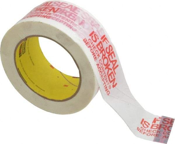 3M - 2" x 110 Yd Red & White Rubber Adhesive Sealing Tape - Polypropylene Film Backing, 1.9 mil Thick, 44 Lb Tensile Strength, Series 3771 - A1 Tooling