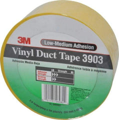 3M - 2" x 50 Yds Yellow Duct Tape - 6.5 mil, Rubber Adhesive, Vinyl Backing, 12.6 Lb/ln Tensile Strength, 200°F Max, Series 3903 - A1 Tooling