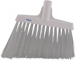 Vikan - 9-1/2" Wide, White Synthetic Bristles, Angled Broom - A1 Tooling