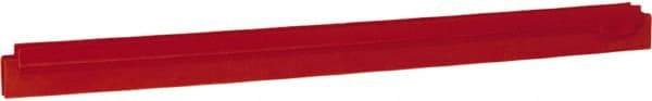 Vikan - 24" Rubber Blade Squeegee Refill - Double Edge, Red, Plastic Holder - A1 Tooling