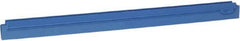 Vikan - 24" Rubber Blade Squeegee Refill - Double Edge, Blue, Plastic Holder - A1 Tooling