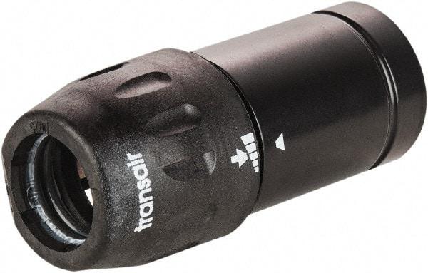 Transair - 7/8" ID, 25mm OD, 25 mm to 16.5 mm Plug-In Reducer - Plastic, 232 Max psi, 3" Long - A1 Tooling