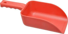 Remco - 32 oz Red Polypropylene Flat Bottom Scoop - 4.3" Wide x 3" Deep Bowl, 4-1/2" Handle Length, 11-1/2" OAL - A1 Tooling