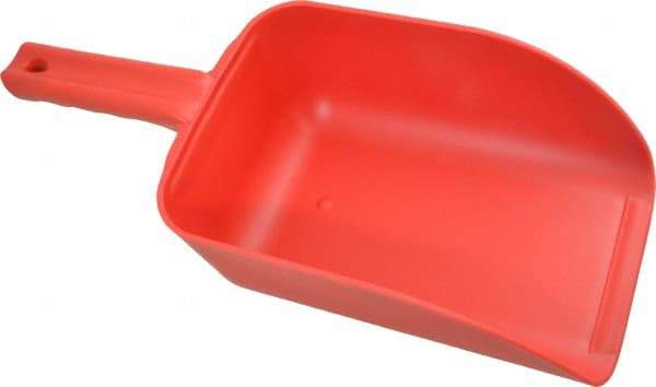 Remco - 82 oz Red Polypropylene Flat Bottom Scoop - 5.9" Wide x 3.3" Deep Bowl, 4-1/2" Handle Length, 15.1" OAL - A1 Tooling