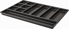 Kennedy - Tool Box Durable ABS Plastic Organizer - 23" Wide x 16-1/2" Deep x 2" High, Black, For 27" Wide Roller Cabinets - A1 Tooling