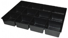 Kennedy - Tool Box Durable ABS Plastic Organizer - 23" Wide x 16-1/2" Deep x 4" High, Black, For 27" Wide Roller Cabinets - A1 Tooling