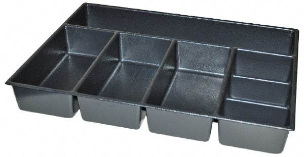 Kennedy - Tool Box Durable ABS Plastic Organizer - 23" Wide x 16-1/2" Deep x 4" High, Black, For 27" Wide Roller Cabinets - A1 Tooling