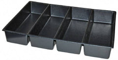 Kennedy - Tool Box Durable ABS Plastic Organizer - 25" Wide x 18-1/2" Deep x 4" High, Black, For 29" Wide Roller Cabinets - A1 Tooling