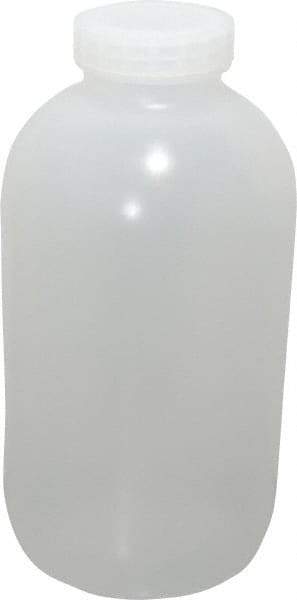 Bel-Art - 1 Gal Wide-Mouth Bottle - Polypropylene, Translucent, 11.3" High x 5.9" Diam, 3/4" Cap - A1 Tooling