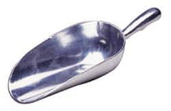 VOLLRATH - 24 oz Silver Cast Aluminum Round Bottom Scoop - 4" Wide Bowl, 3.4" Handle Length, 10.8" OAL - A1 Tooling