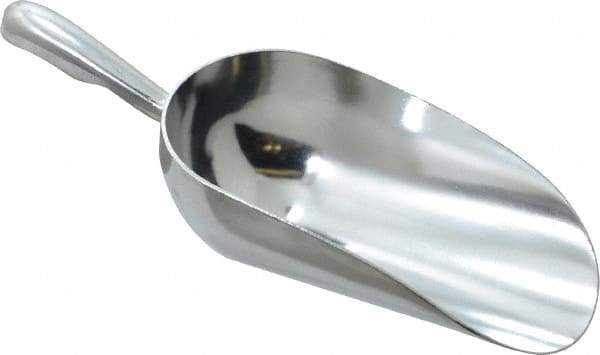 VOLLRATH - 12 oz Silver Cast Aluminum Round Bottom Scoop - 3.3" Wide Bowl, 3" Handle Length, 8.8" OAL - A1 Tooling