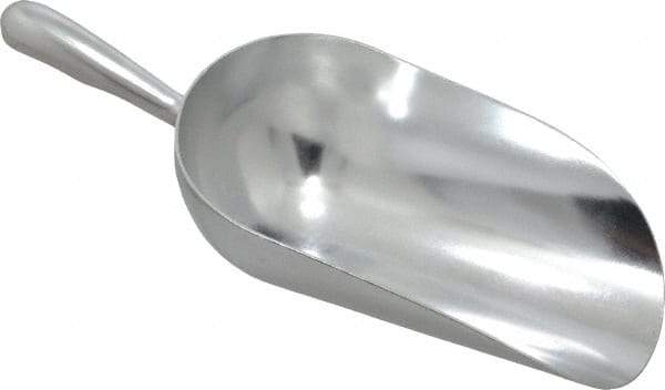 VOLLRATH - 55 oz Silver Cast Aluminum Round Bottom Scoop - 5-1/2" Wide Bowl, 4" Handle Length, 14.4" OAL - A1 Tooling