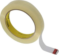 3M - 3/4" x 72 Yd Clear Acrylic Adhesive Packaging Tape - Vinyl Backing, 2.3 mil Thick, 28 Lb Tensile Strength, Series 600 - A1 Tooling