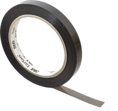 3M - 1/2" x 60 Yd Black Rubber Adhesive Strapping Tape - Polypropylene Film Backing, 2.8 mil Thick, 110 Lb Tensile Strength, Series 860 - A1 Tooling