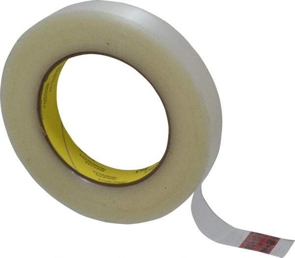 3M - 3/4" x 60 Yd Clear Rubber Adhesive Strapping Tape - Polypropylene Film Backing, 5 mil Thick, 155 Lb Tensile Strength, Series 863 - A1 Tooling