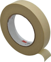 3M - 1" Wide x 60 Yd Long Tan Paper Masking Tape - Series 2308, 5.3 mil Thick, 22 In/Lb Tensile Strength - A1 Tooling