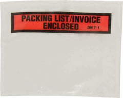 3M - 1,000 Piece, 5-1/2" Long x 4-1/2" Wide, Envelope - Packing List/Invoice Enclosed, Orange Top Border - A1 Tooling