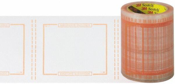 3M - 500 Piece, 8" Long x 5" Wide, Tape Roll - Document Enclosed, Clear with Orange Border - A1 Tooling