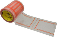 3M - 333 Piece, 6" Long x 5" Wide, Tape Roll - Document Enclosed, Clear with Orange Border - A1 Tooling