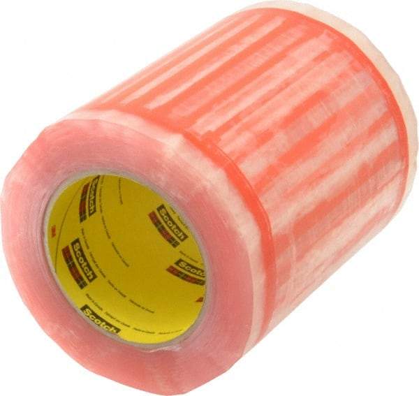 3M - 500 Piece, 8" Long x 6" Wide, Tape Roll - Document Enclosed, Clear with Orange Border - A1 Tooling