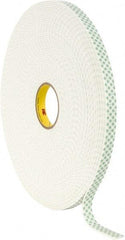 3M - 3/4" x 36 Yd Acrylic Adhesive Double Sided Tape - 1/8" Thick, Off-White, Urethane Foam Liner, Continuous Roll, Series 4008 - A1 Tooling