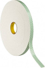 3M - 1" x 36 Yd Acrylic Adhesive Double Sided Tape - 1/8" Thick, Off-White, Urethane Foam Liner, Continuous Roll, Series 4008 - A1 Tooling