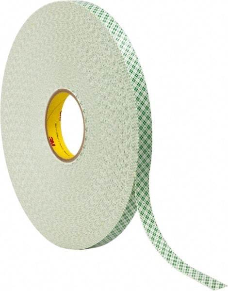 3M - 3/4" x 72 Yd Acrylic Adhesive Double Sided Tape - 1/32" Thick, Off-White, Urethane Foam Liner, Continuous Roll, Series 4032 - A1 Tooling