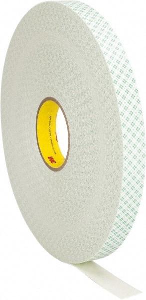 3M - 1" x 72 Yd Acrylic Adhesive Double Sided Tape - 1/32" Thick, Off-White, Urethane Foam Liner, Continuous Roll, Series 4032 - A1 Tooling