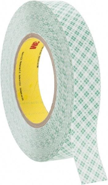 3M - 1" x 36 Yd Rubber Adhesive Double Sided Tape - 9 mil Thick, White, Polyethylene Film Liner, Continuous Roll, Series 9589 - A1 Tooling