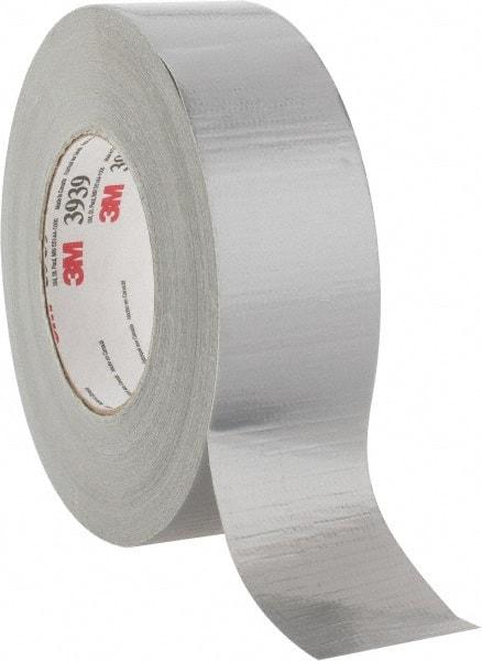 3M - 2" x 55m Silver Duct Tape - 9 mil, Rubber Adhesive, Polyethylene Film Backing, 25 Lb/ln Tensile Strength, 200°F Max, Series 3939 - A1 Tooling