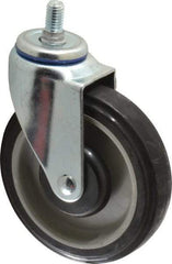 Fairbanks - 5" Diam x 1-1/4" Wide x 6-15/32" OAH Stem Mount Swivel Caster - Polyurethane over Polyethylene, 275 Lb Capacity, Ball Bearing, 1/2-13 x 1" Threaded Stem - A1 Tooling